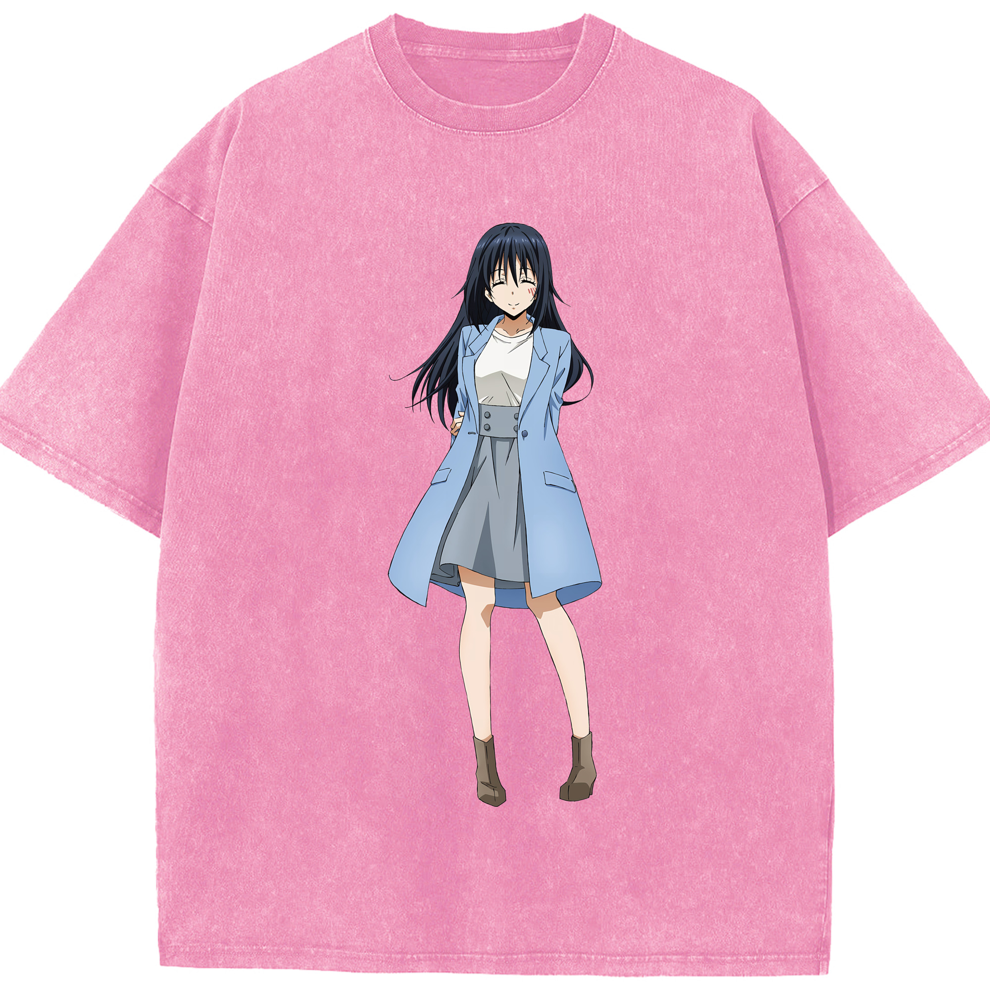 （画像用） 転スラ Regarding Reincarnated to Slime 綿100% ヴィンテージ風 半袖Tシャツ（フロントプリント）